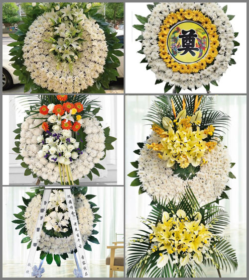 湖北荆州市江陵县沙岗镇九甲湖村花圈速递